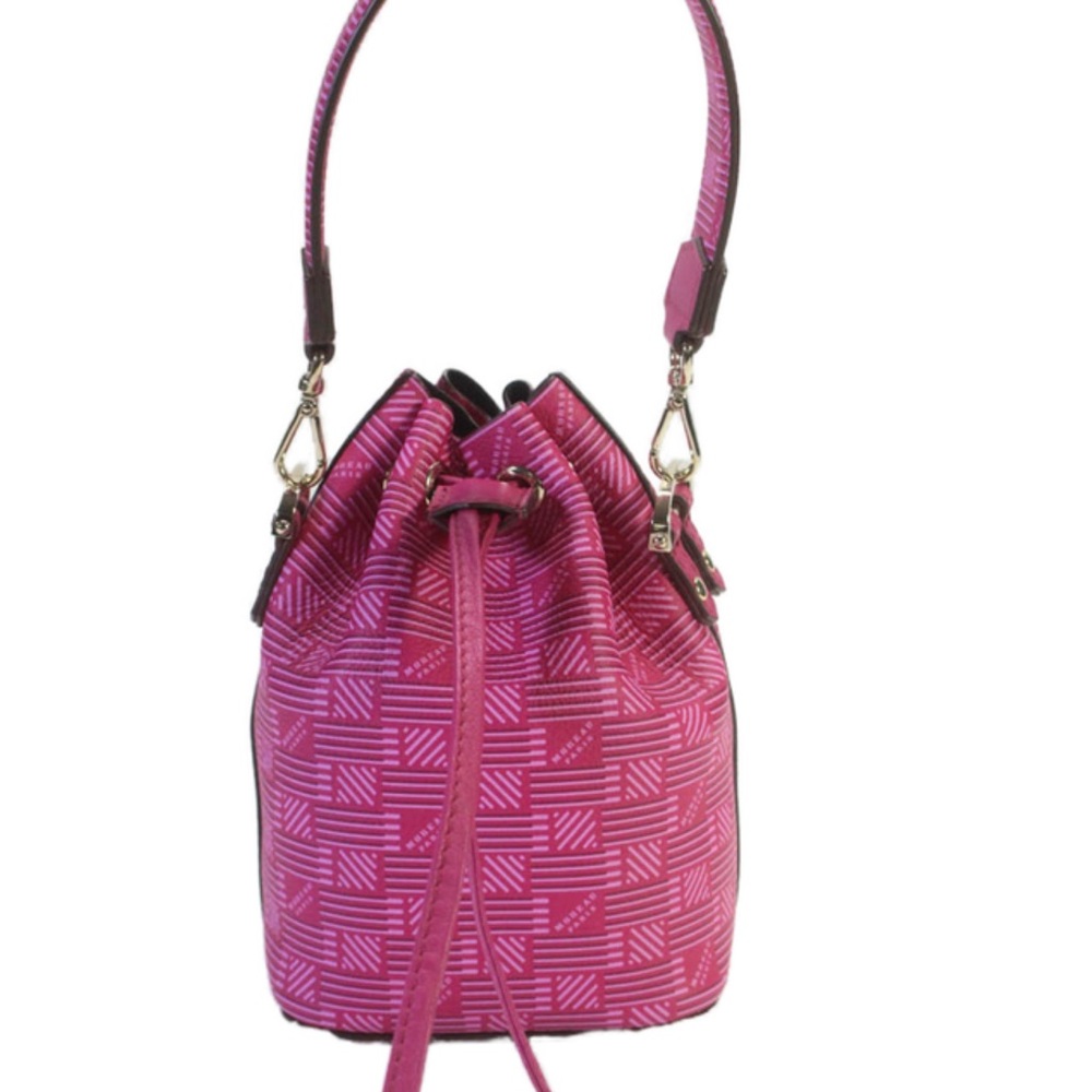 Moreau Paris France Womens Pink Fuschia Goyard La Pon Mini Bucket Bag